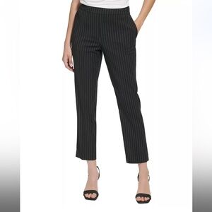 Calvin Klein Women's Pinstripe Slim Leg Pants - Size 8